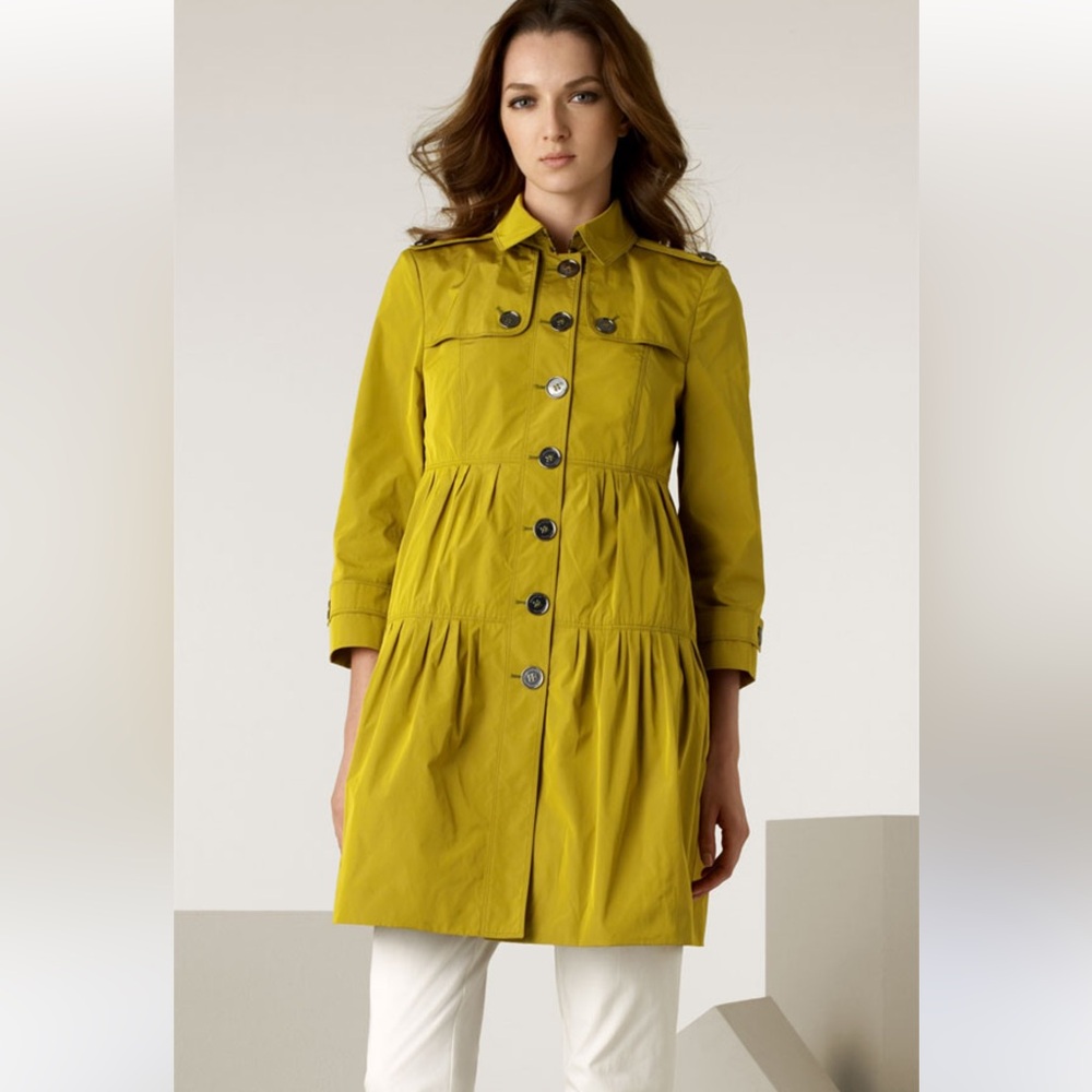 BURBERRY Button-Up Trench Coat Size 2